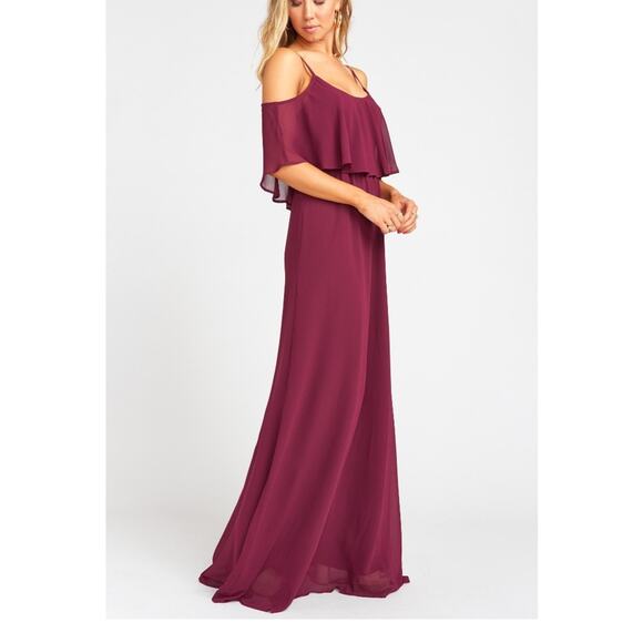 Show Me Your Mumu Caitlin Merlot Chiffon S - Picture 1 of 9